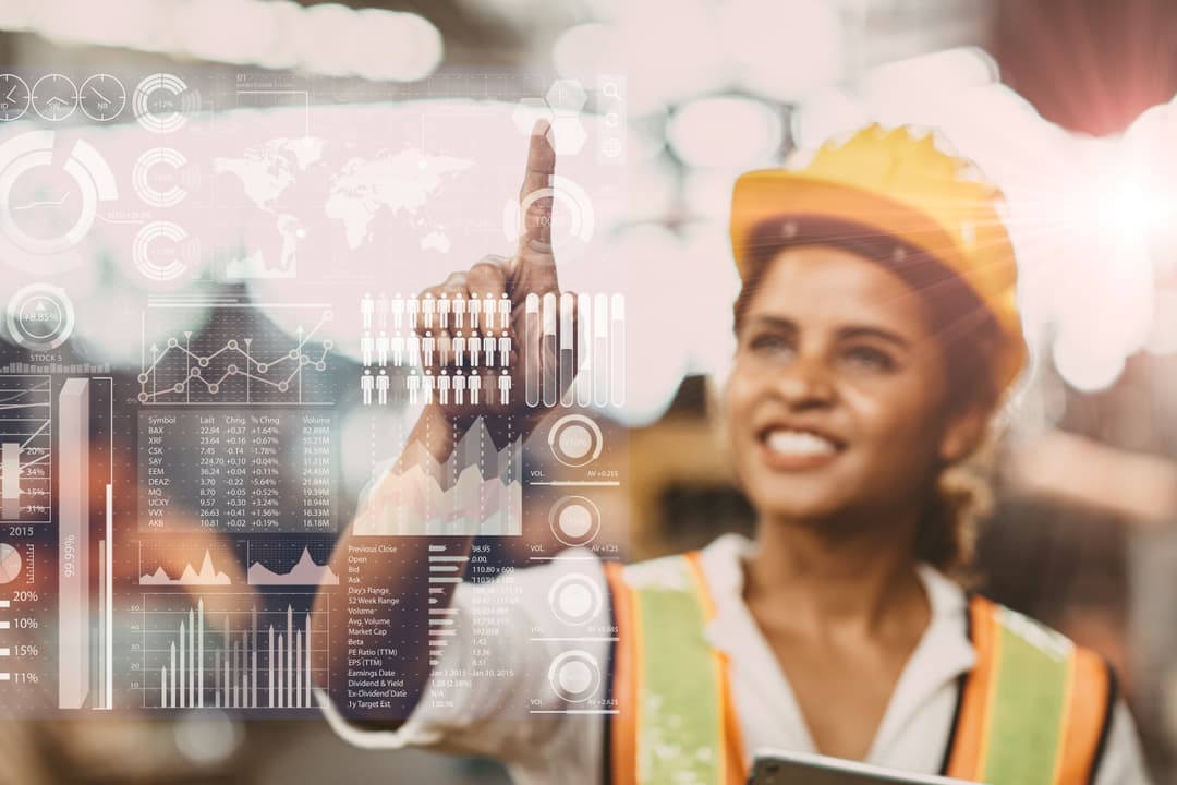 Happy manufacturing professional